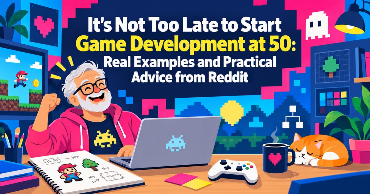 50歳からゲーム開発を始めても遅くない――Redditに集まった実例と現実的な助言