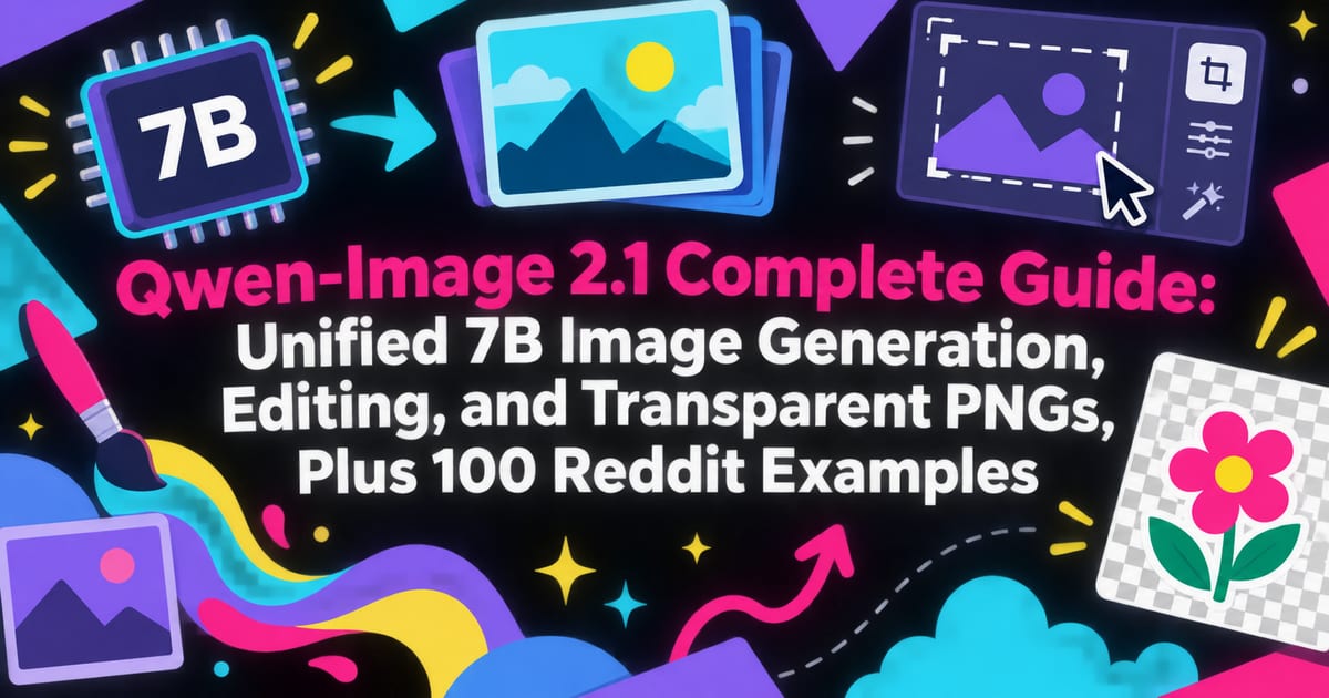 Qwen-Image 2.1完全ガイド：7Bで画像生成・編集・透過PNGを統合、Redditで話題の作例100選