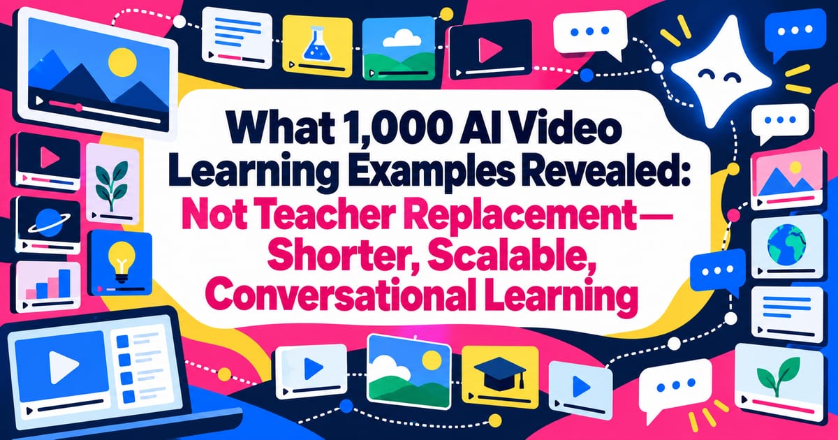 AIを使った動画学習1,000事例を調べて見えたこと――主役は「先生の代替」ではなく、短尺化・量産・対話化だった