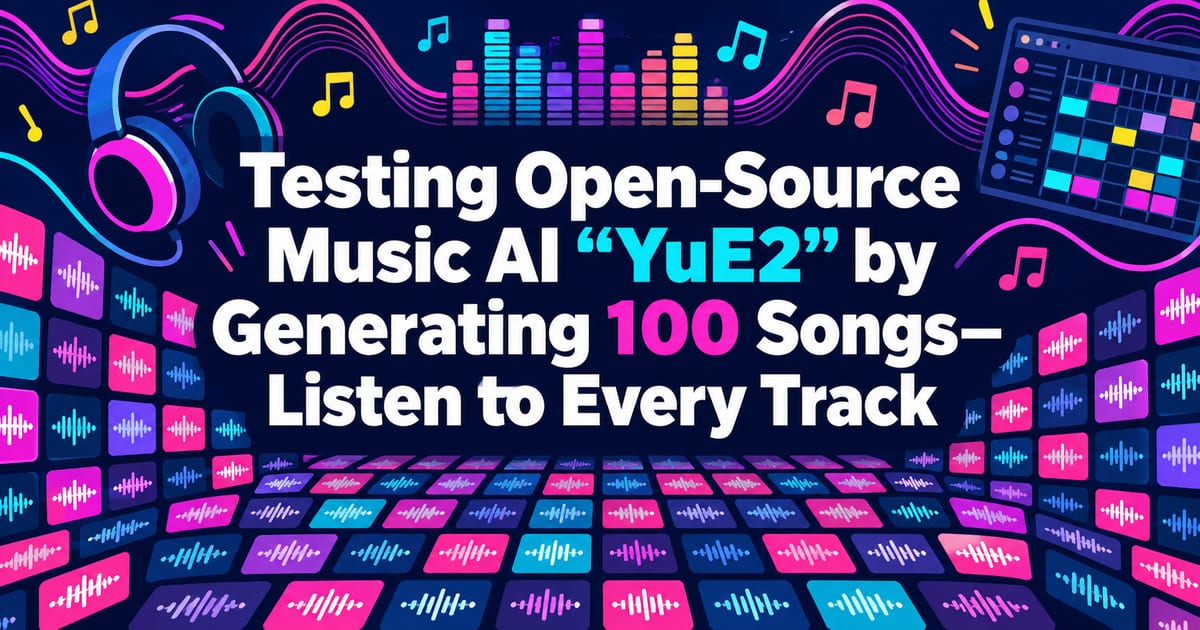 オープンソース作曲AI「YuE2」を100曲生成して検証した——全曲試聴