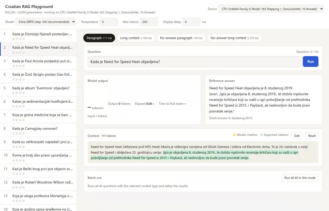 CPUで長文脈から答えるデモ