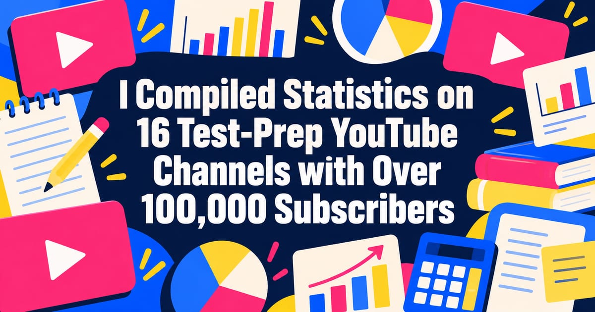 登録者10万人以上の試験対策YouTubeチャンネル16件の統計を取ってみた