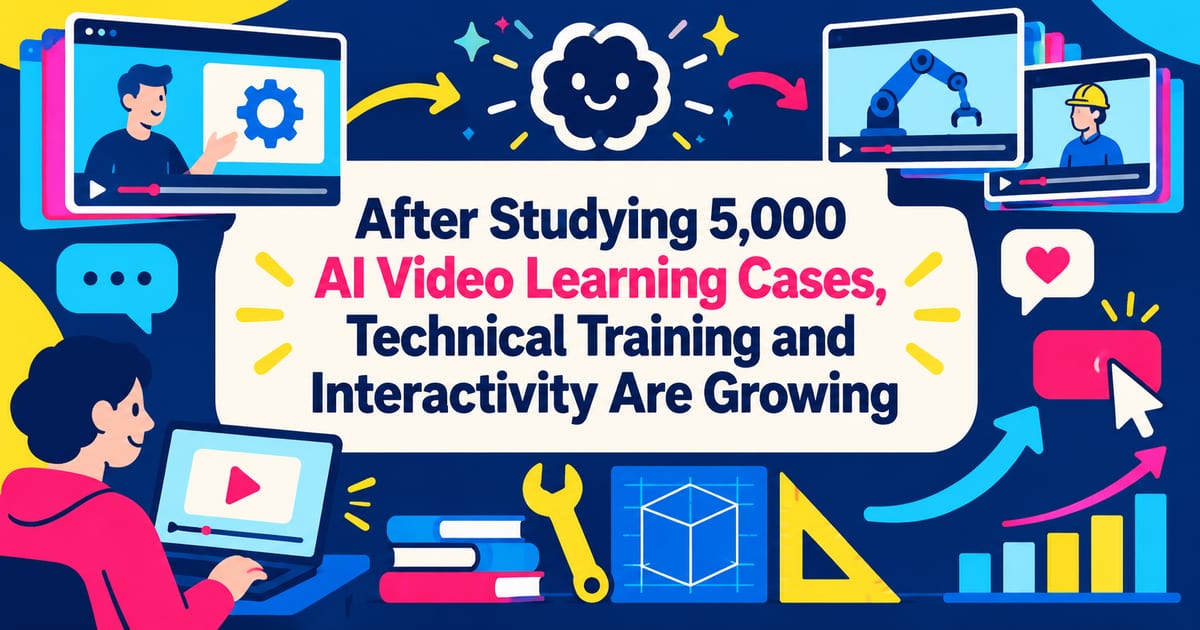 AIを使った動画学習5,000事例を調べたら、技術訓練と双方向化が伸びていた
